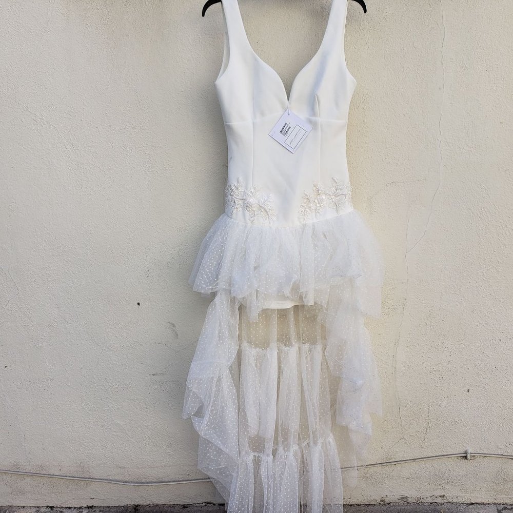 NWT Elliatt Juliette White Lace High Low Dress - Picture 14 of 16